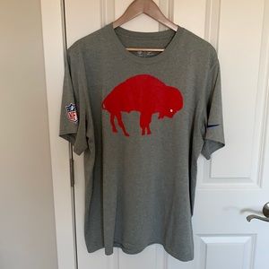 Gray Nike Buffalo Bills Throwback Dri-Fit Tee